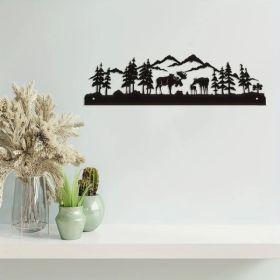 CIFbuy Deer Metal Wall Art For Living Room Home Decor Holiday Gift(TikTok, Temu Pick-up Service) (Option: Defaulttitle)
