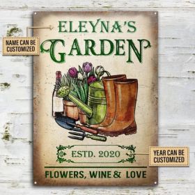 CIFbuy Personalized Gardening Flowers Love Metal Sign Plant Smiles Grow Love Vintage Garden Wall Decor - TikTok, Temu Pick-up Service (Option: Defaulttitle)